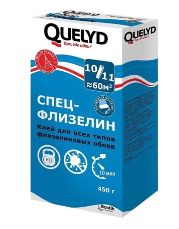 Клей для обоев спец-флизелин QUELYD 450г