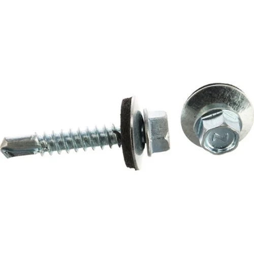 Саморез для крепления кровли, сверло, цинк 4,8х 35 кор. с ок. - 60 шт. SteelRex