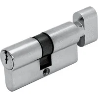 Цилиндр DIN ключ/завертка (30+30) S 60 Gr хром Шлосс 03009