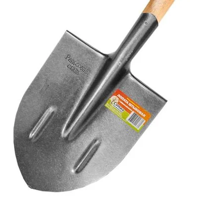 Лопата штыковая ЛКО рельс.сталь  Урожайная сотка  с ребр.жест с дер чер S506-4  1