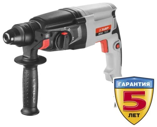 Перфоратор Зубр П-26-800 SDS+ ,800Вт, 3Дж, 0-1300 об мин, 0-4800 уд мин, реверс, кейс  1