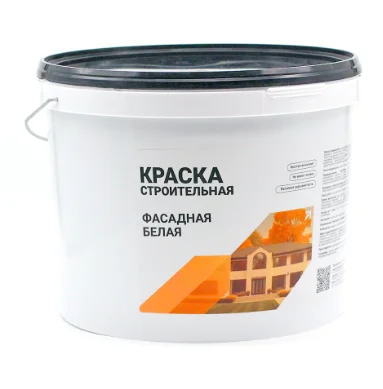 Краска фасадная Строительная  белая 14 кг  1 44