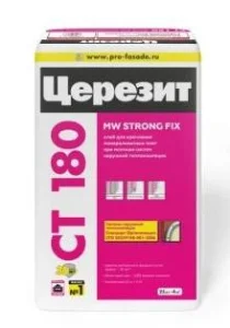 Клей для минеральных плит Церезит CT 180 25кг Клей для минеральных плит Церезит CT 180 25кг