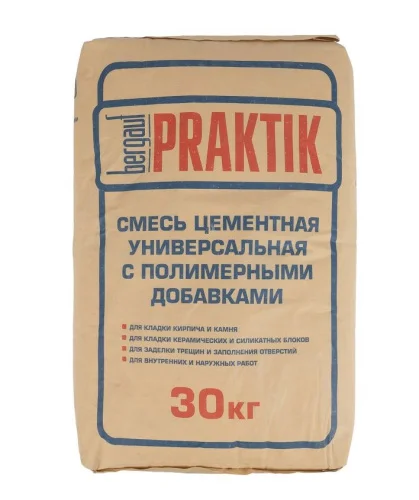 Кладочная смесь Praktik цементная универсальная с полимерными добавками ЗИМНЯЯ, 30 кг  1 48