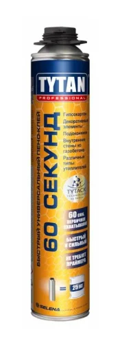Пено-клей быстрый 60 секунд Professional 750мл 16319 26296 (Tytan)  12 (-20)