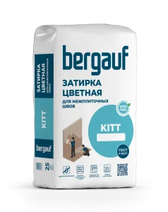 Затирка белая на цементной основе 25кг Kitt Bergauf 1уп=56шт
