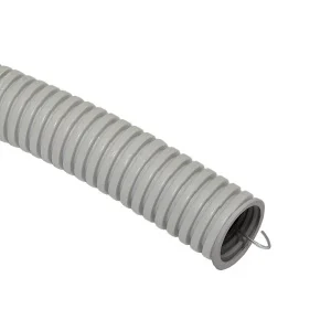 Труба гофрированная ПВХ D16мм с зонд. легкая 100м серая CTG20-16-K41-100I (IEK)  1