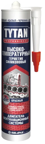 Герметик силиконовый высокотемпературный Professional красный 280мл 74614 59598 (Tytan)  12 (-30)