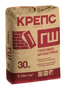 Штукатурка гипсовая Крепс ГШ 30кг