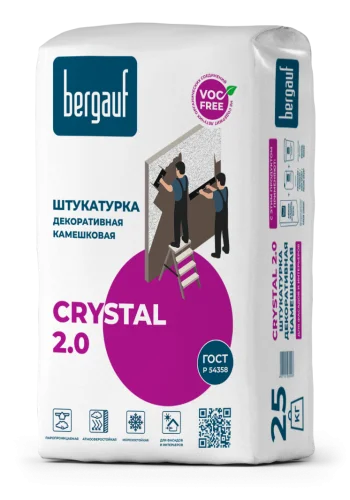 Штукатурка CRYSTAL Winter декоративная камешковая зерно 2 мм 25 кг  1 56  Bergauf