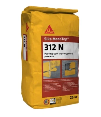 Ремонтный раствор МБР Sika MonoTop-312 N, сухая смесь 25кг  1 48