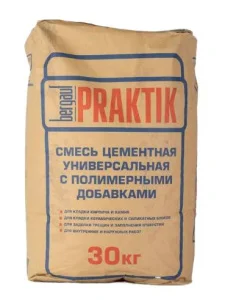 Кладочная цементная смесь М100 30кг Bergauf Praktik 1уп=48шт Кладочная цементная смесь М100 30кг Bergauf Praktik 1уп=48шт