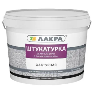 Штукатурка декоративная с эффектом шубы 15 кг Лакра 0007818  1 44