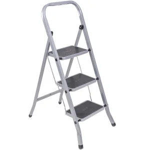 Стремянка 3 ступени стальная с широкими ступенями РемоКолор 63-0-163  1