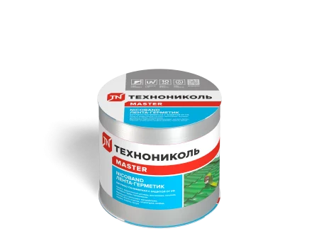 NICOBAND Самоклеящаяся герметизирующая лента, цвет серебристый, длина 3м., ширина 10 см. 343856