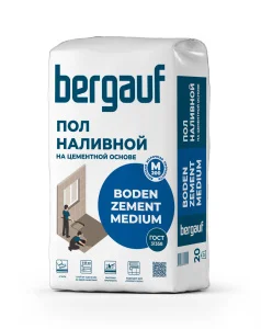 Пол наливной Boden Zement Medium 5-60мм 20кг Bergauf  1 56 (85503)