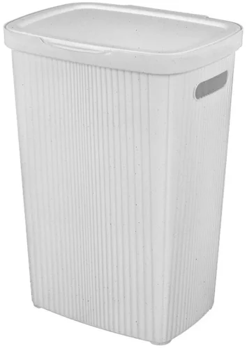 Корзина д белья пласт. 45л  VELVET  светло-серый флэк 450х290х630мм 433246238 (Бытпласт)  1