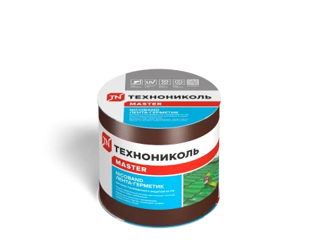 NICOBAND Самоклеящаяся герметизирующая лента, цвет  коричневый, длина 3м., ширина 10см.343838