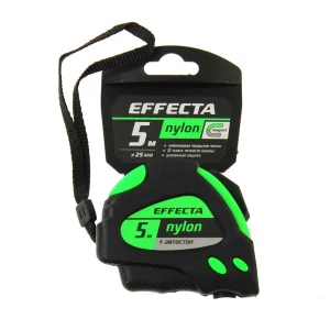 Рулетка 5м 25мм обрезиненный корпус фиксатор Effecta Nylon автостоп магнит 580525  1 12