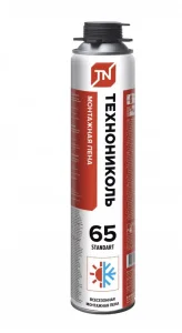 Пена монтажная 65 STANDART всесезонная (Технониколь) 1000мл 069407 Пена монтажная 65 STANDART всесезонная (Технониколь) 1000мл 069407