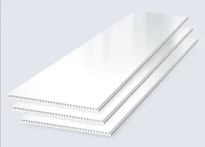 Панель ПВХ глянец 2700х250х9мм лакированная белая (Кронапласт) *10