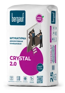 Штукатурка декоративная Bergauf Crystal Winter зерно 2 мм 25 кг