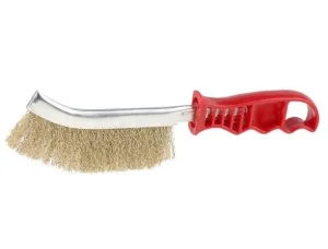 Щетка 1-рядная проволочная латунированная пластмассовая рукоятка РемоКолор 11-0-000   1 12