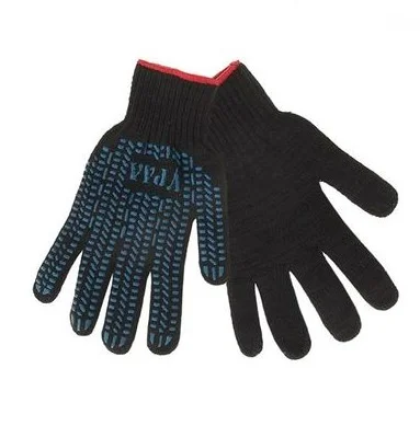 Перчатки х б 5 нитей 7,5 класс ПВХ Протектор черные двойной вязки 120гр П1542  5 100 ОПТ