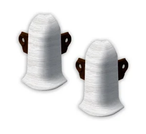 Угол наружный с крепежом 362 Акация белая 55мм Лексида