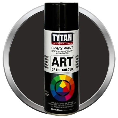 Краска аэрозольная Tytan Professional Art of the colour 400мл черная матовая 9004 (93885)  1 12