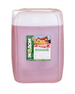 Огнебиозащитный состав ОгнеБиоПроф ЭКОДОМ 23 кг Защита древесины (малиново-красный)  1 36