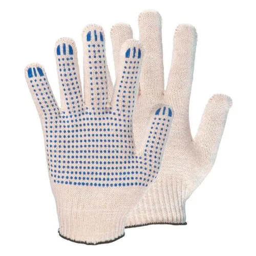 Перчатки х б 5 нитей 10 класс ПВХ волна белые серые черные 60гр ZIKO ЛАЙТ  10 300 ОПТ