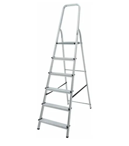 Стремянка 6 ступеней алюминиевая Новая Высота NV 1111 ступень 80мм Красноярск 1111106  1