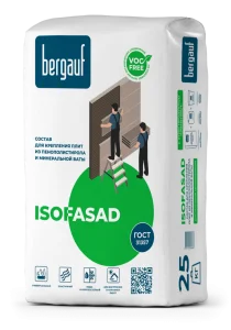 Клей для ППС и минваты Isofasad  Bergauf, 25 кг.(1 уп=56шт) Клей для ППС и минваты Isofasad  Bergauf, 25 кг.(1 уп=56шт)