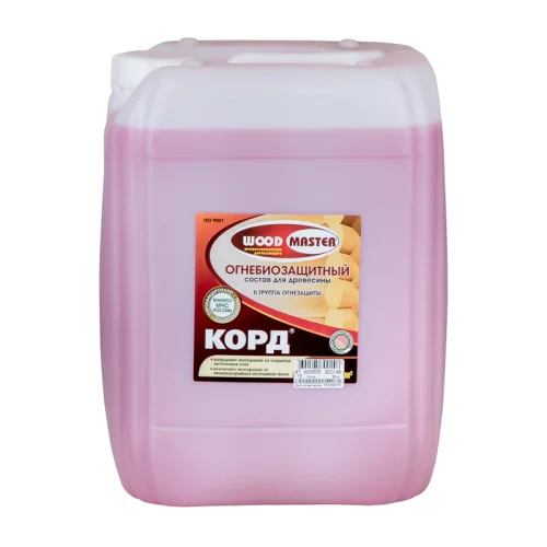 Огнебиозащитный состав WOODMASTER Корд 23кг (розовый)  1 36