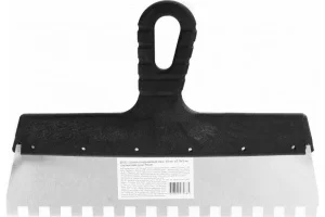 Шпатель фасадный зубчатый 10х10мм 300мм пластиковая рукоятка Sparta 85130