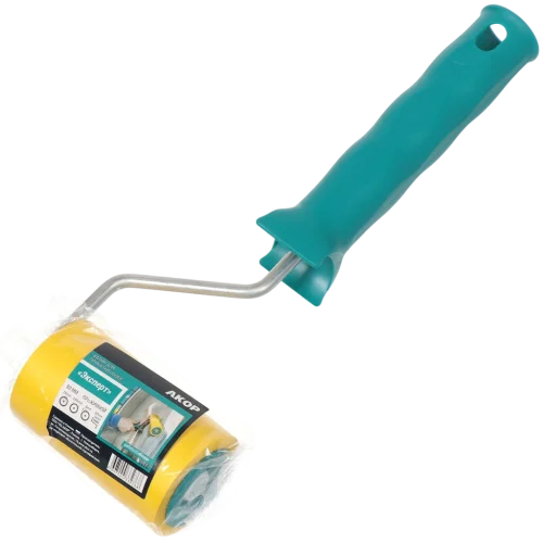 Валик прижимной 80 мм для прикатки обоев, резиновый, желтый ЭКСПЕРТ (270 35 680) (Акор)  1 5 50