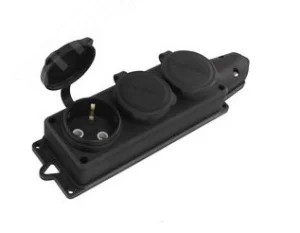 Колодка удлинителя 3-м с заземл. компакт с заглушками каучук 1323 UNIVersal Колодка удлинителя 3-м с заземл. компакт с заглушками каучук 1323 UNIVersal