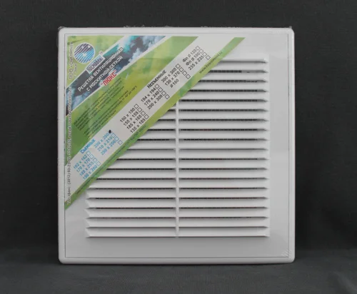 Решетка вентиляционная 200х200мм в рамке с сеткой Люкс (Космовент)  100