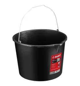 Ведро строительное 20л пластиковое высокопрочное с носиком Зубр Профессионал 06093-20_z03  1