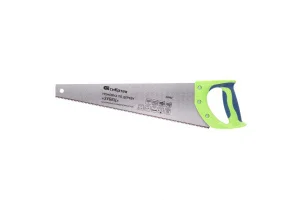 Ножовка по дереву 400мм TPI 7 каленый зуб 2D двухкомпонентная рукоятка Сибртех Зубец 23802  1 12 24