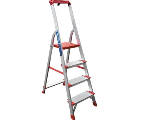 Стремянка 4 ступени алюминиевая Новая Высота NV 3118 ступень 130мм органайзер 3118104  1