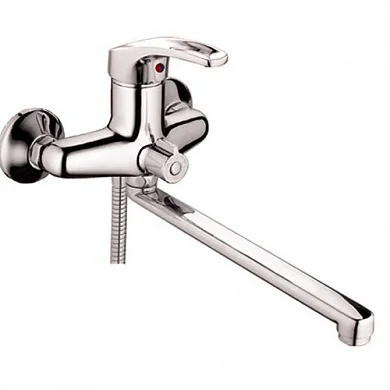 Смеситель д ванны одноруч. универс. плос. излив 30F шланг 1,5м лейка L2227 (Ligeya)  1 10