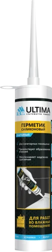 Герметик силиконовый санитарный S бесцветный 280мл H0803 (Ultima)  12 1728 (-20)