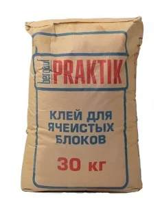 Клей для ячеистых блоков 30кг Bergauf Praktik  1 48