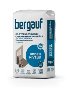 Пол наливной самонивилирующийся финишный Boden  Nivelir 25кг Bergauf 1уп=56шт Пол наливной самонивилирующийся финишный Boden  Nivelir 25кг Bergauf 1уп=56шт