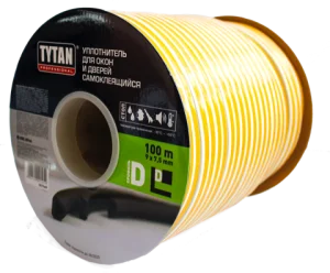 Уплотнитель для окон и дверей Tytan Professional D 100m x 9mm x 7,5mm Белый (91454)  1 8
