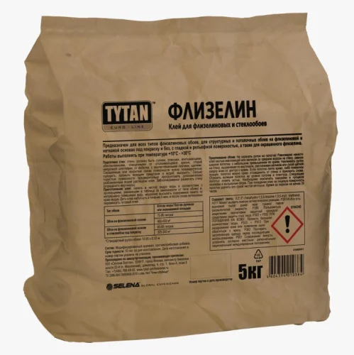 Клей TYTAN Euro-line для флизелиновых и стеклообоев мешок  5кг (10384)  1
