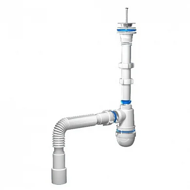 Сифон бутылочный 1 1/4*х40 с гофрой 40х40х50 С1015/S1015 (Aquant) *35 Сифон бутылочный 1 1/4*х40 с гофрой 40х40х50 С1015/S1015 (Aquant) *35