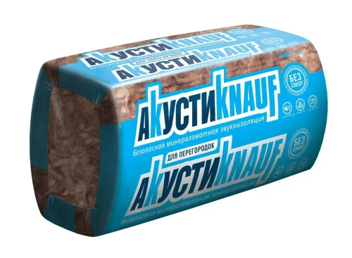 Теплоизоляция AcoustiKNAUF (плита) 50х610х1230мм 16шт Knauf Insulation1уп 0,6м3 12м2 1п 36уп 738540